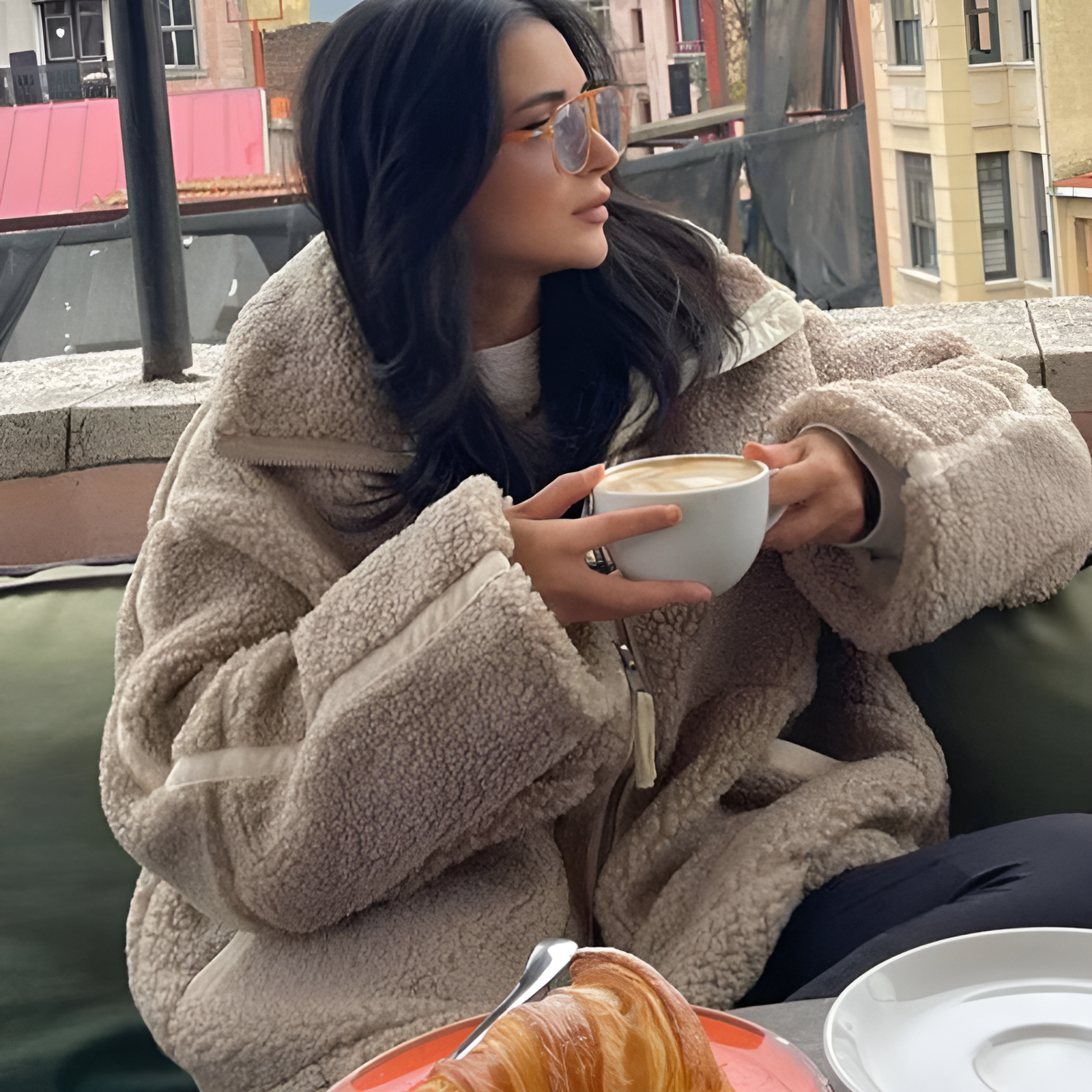 Warme Damenwinterjacke Fleece Outdoor - IdealeKleiden