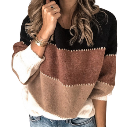Pull rayé confortable pour femme