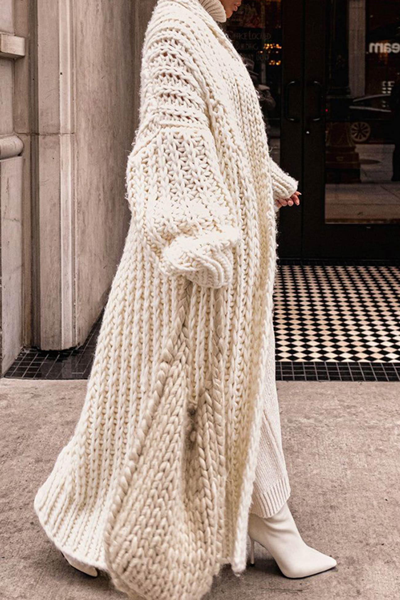 Écharpe cardigan longue femme