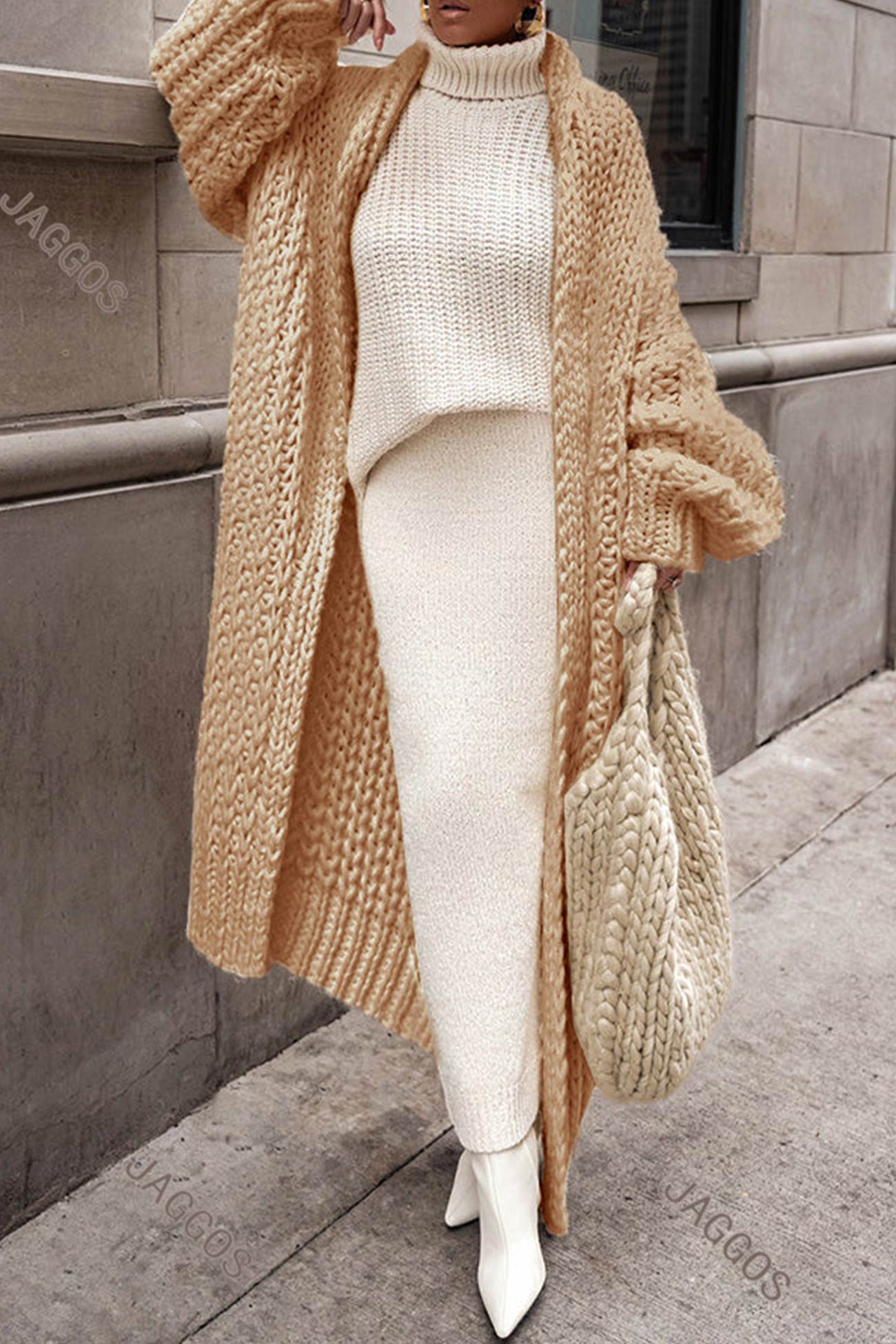 Écharpe cardigan longue femme
