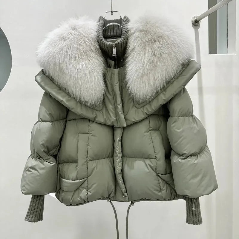 Manteau d'hiver court matelassé pour femmes