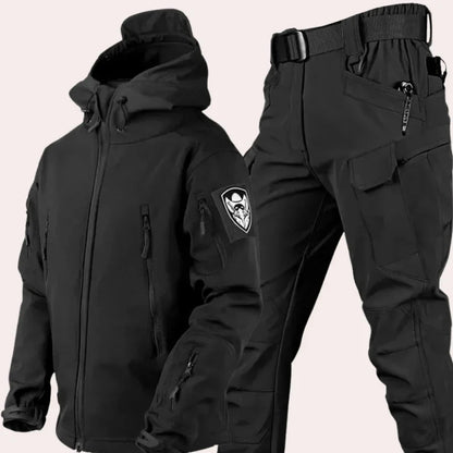 Ensemble veste et pantalon homme style militaire, imperméable