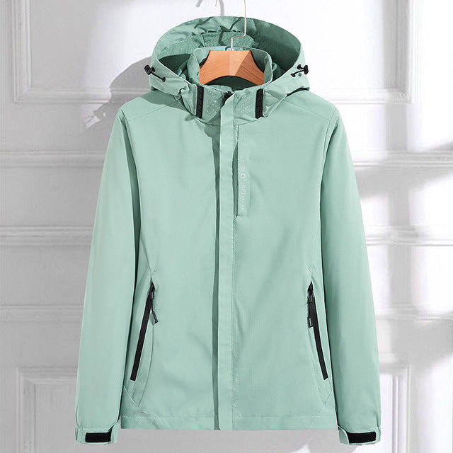 Damen Regenjacke Leicht Wasserabweisend - IdealeKleiden
