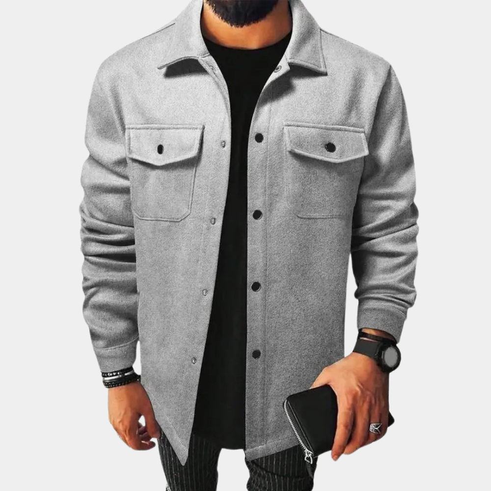 Surchemise décontractée pour homme avec boutons et poches