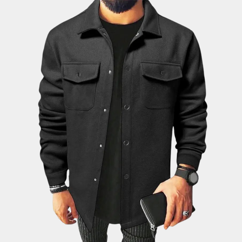 Surchemise décontractée pour homme avec boutons et poches