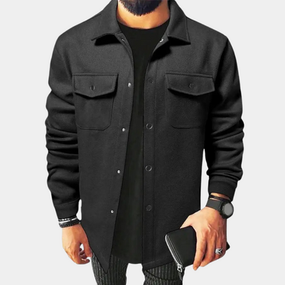 Surchemise décontractée pour homme avec boutons et poches