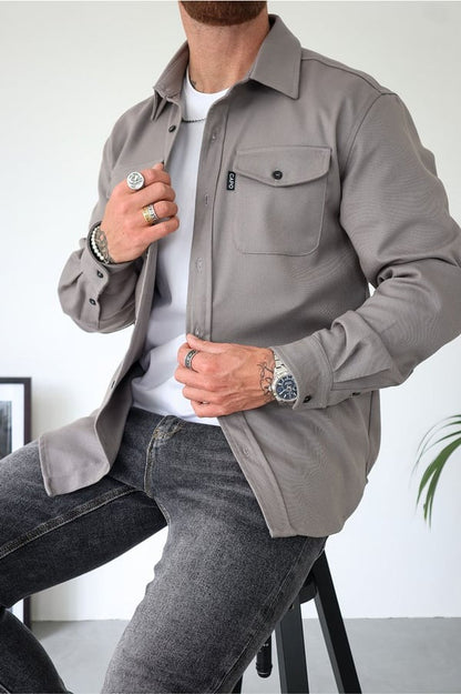 Surchemise homme moderne boutons et poches