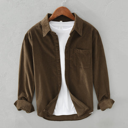 Surchemise Homme Décontractée Manches Longues Moderne