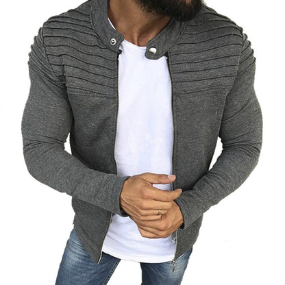 Sweat-shirt ajusté zippé pour homme