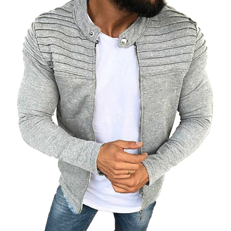 Sweat-shirt ajusté zippé pour homme