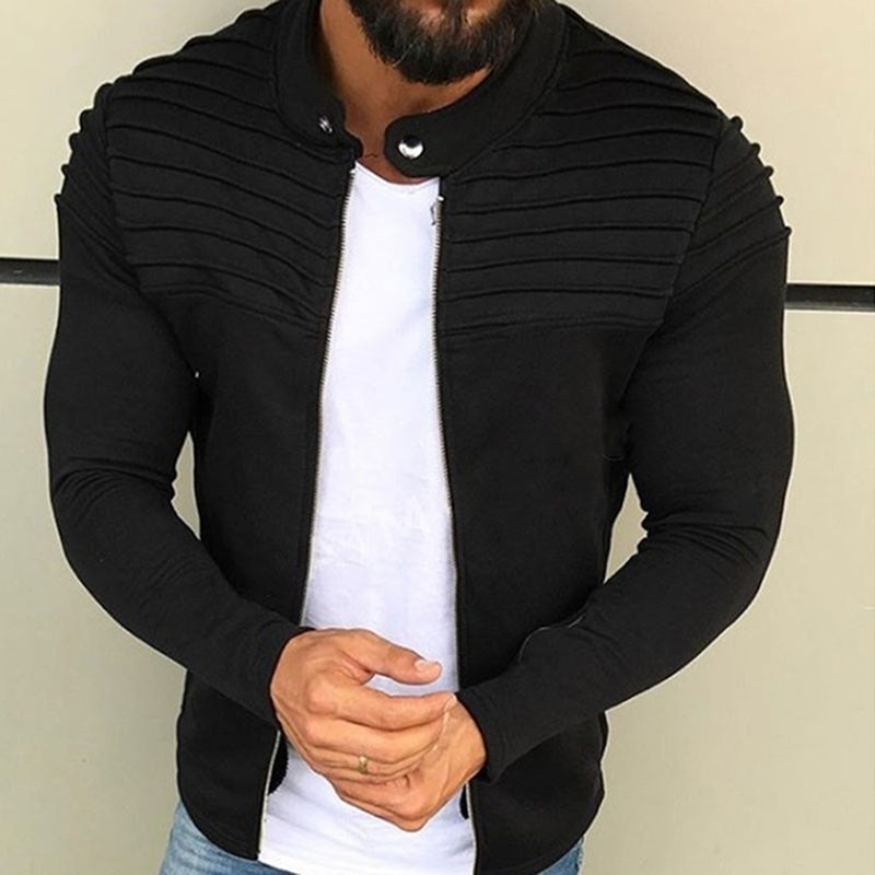 Sweat-shirt ajusté zippé pour homme