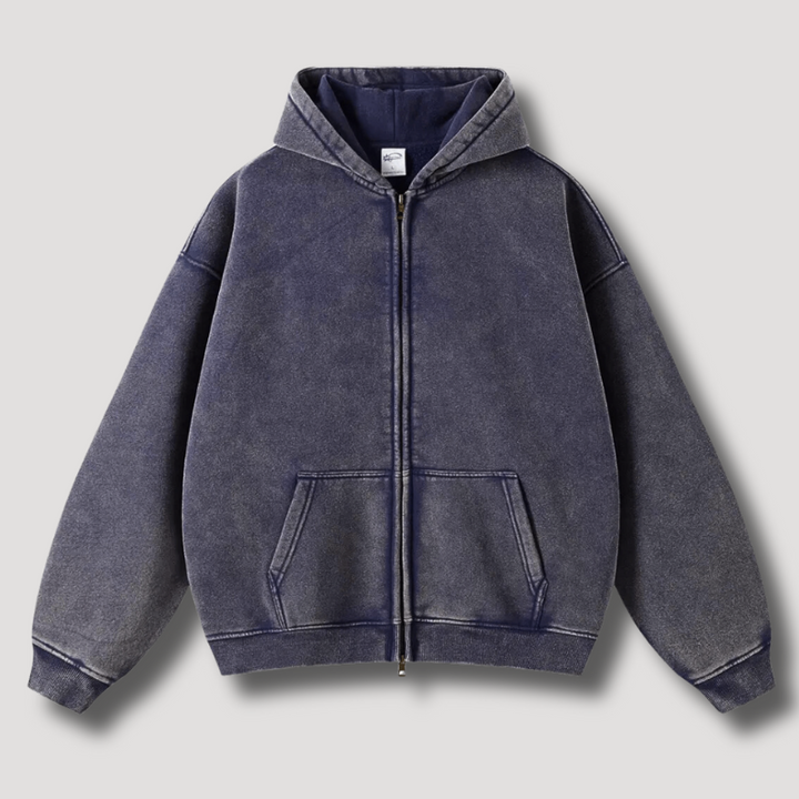 Grand sweat à capuche zippé pour homme