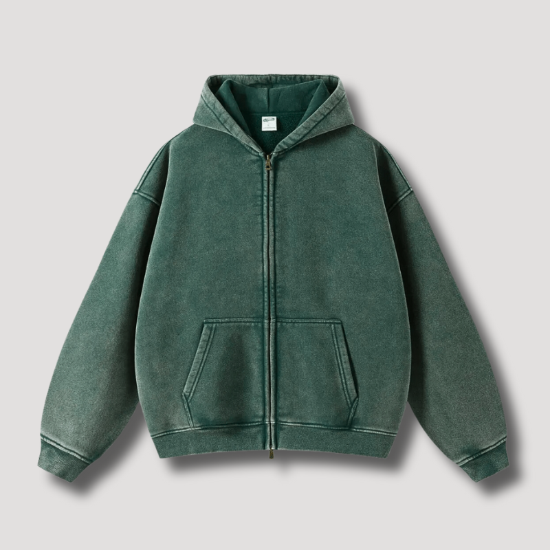 Grand sweat à capuche zippé pour homme