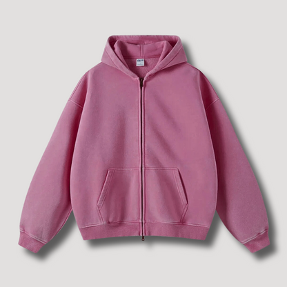 Grand sweat à capuche zippé pour homme