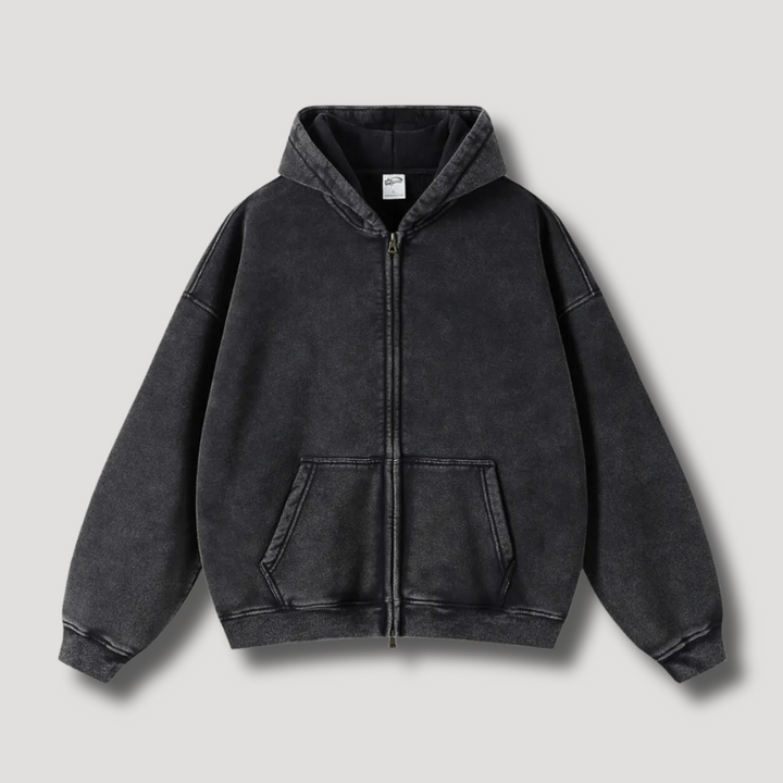 Große Herren Hoodie Reißverschluss Kapuze - IdealeKleiden