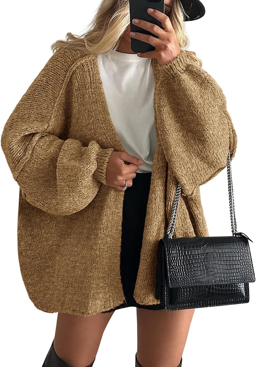 Gilet en tricot pour femme coupe oversize