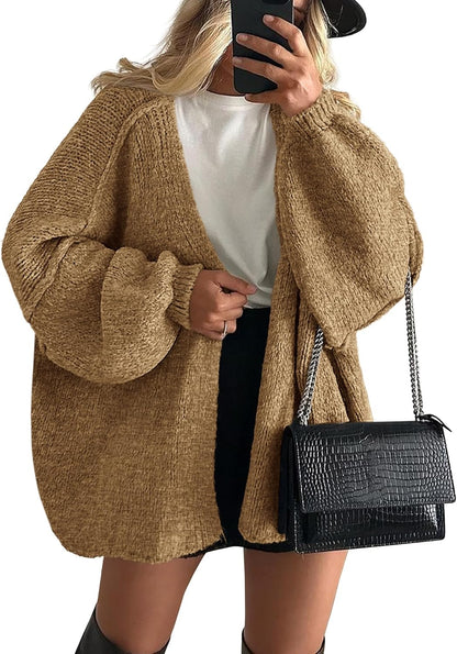Gilet en tricot pour femme coupe oversize