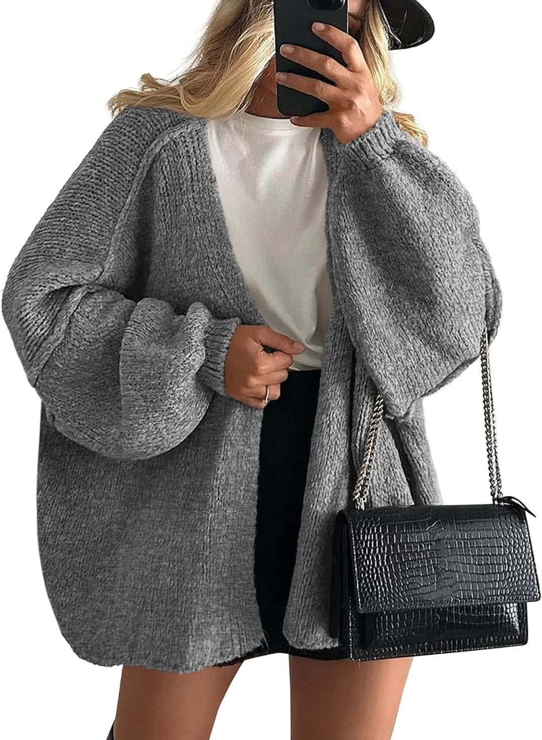 Gilet en tricot pour femme coupe oversize