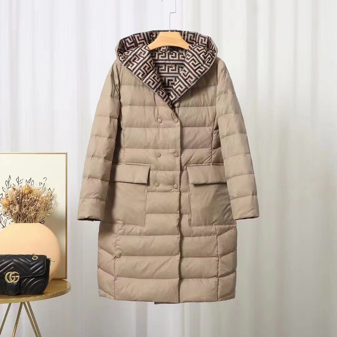 Veste d'hiver chaude pour femme, capuche et doublure