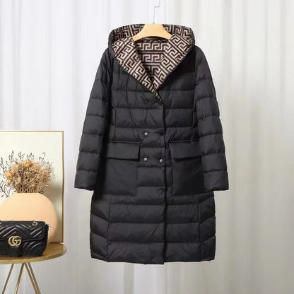 Veste d'hiver chaude pour femme, capuche et doublure
