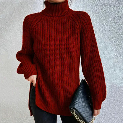 Beau pull à col roulé pour femme