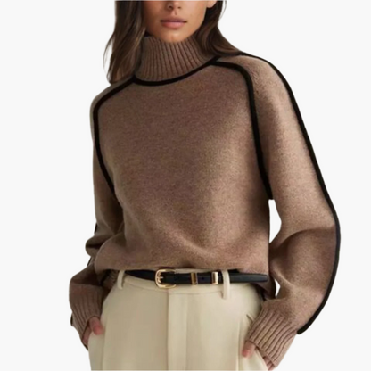Grand pull col roulé Oversize Chaud