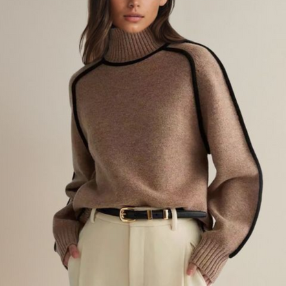 Élégant pull à col roulé pour femme