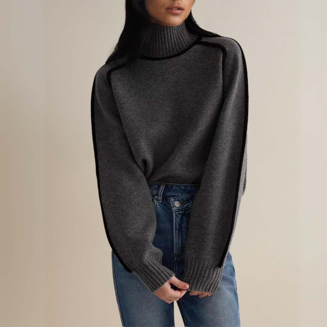 Élégant pull à col roulé pour femme