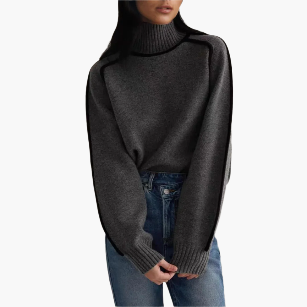 Grand pull col roulé Oversize Chaud