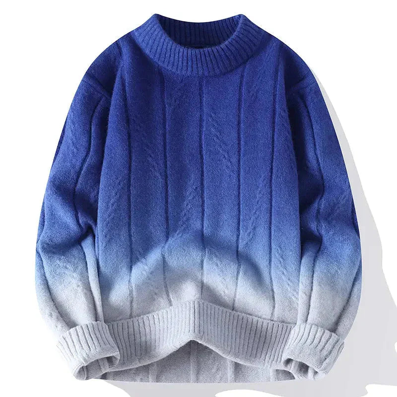 Pull en maille bicolore homme moderne