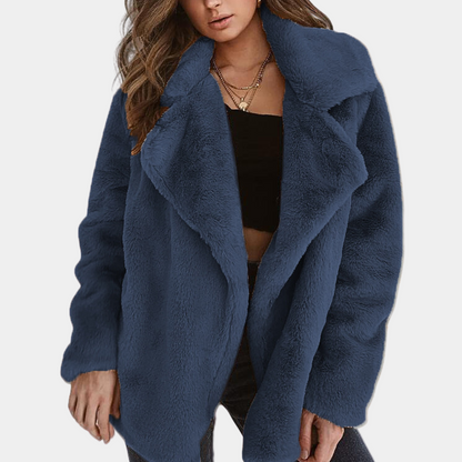Manteau d'hiver en peluche doux pour femmes