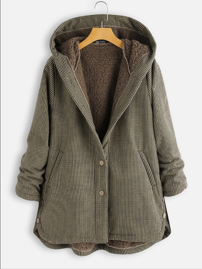 Veste à capuche polaire chaude doublée