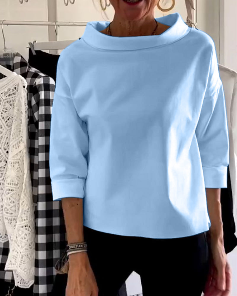 Haut Femme Manches Courtes Chic Moderne