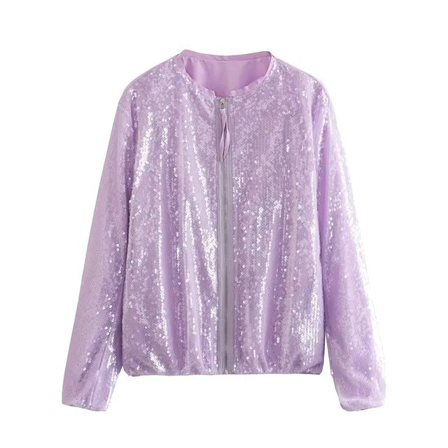 Veste brillante pour femme style urbain