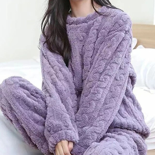Ensemble de pyjama doux 2 pièces Femme
