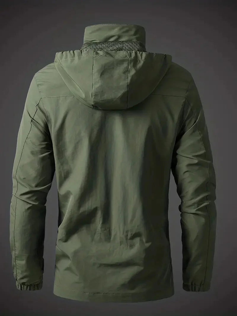 Parka imperméable à capuche pour homme