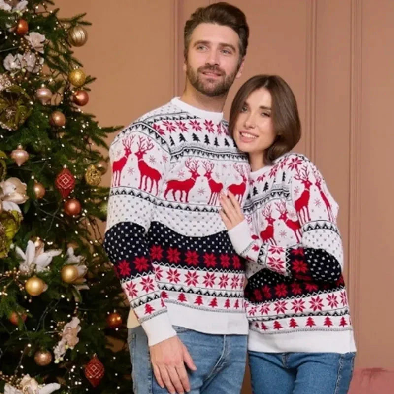 Pull de Noël manches longues festif