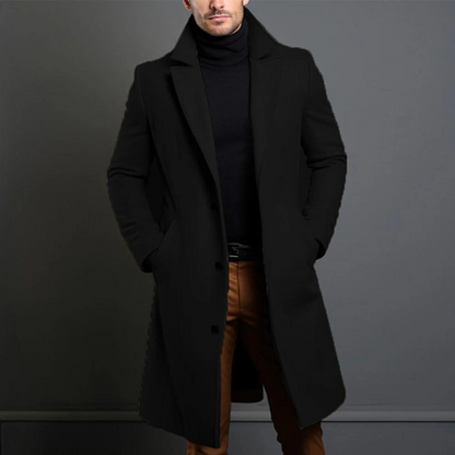 Herren Trenchcoat Lang Elegant - IdealeKleiden