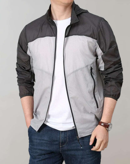 Veste d'hiver bicolore moderne et chaude