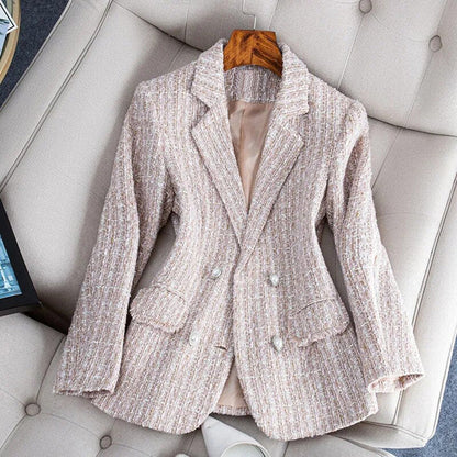 Blazer élégant pour femme style tweed