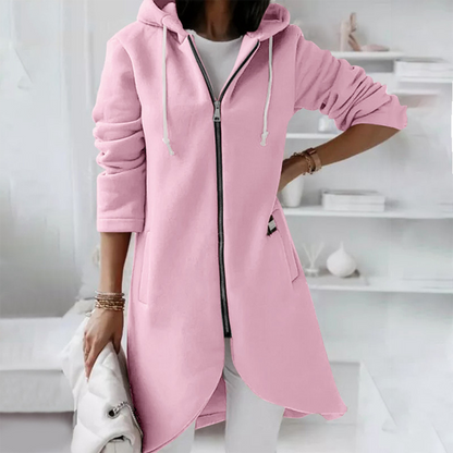 Parka long à capuche femme moderne
