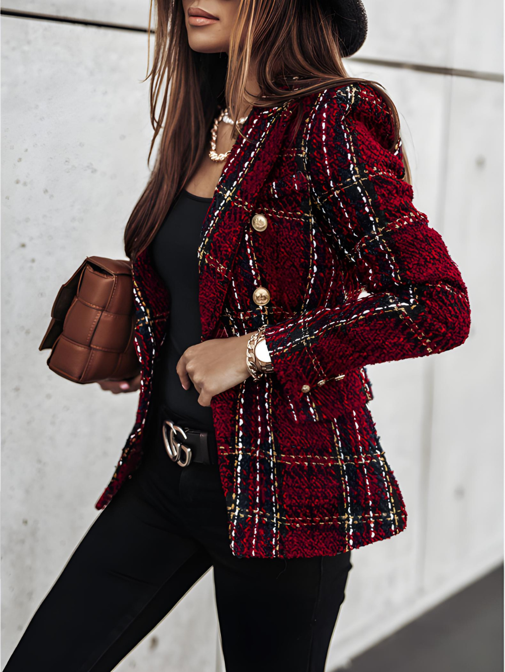 Élégant manteau classique long pour femme