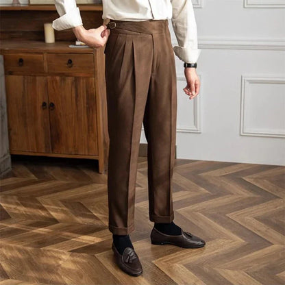 Pantalon droit et confortable pour homme, style décontracté