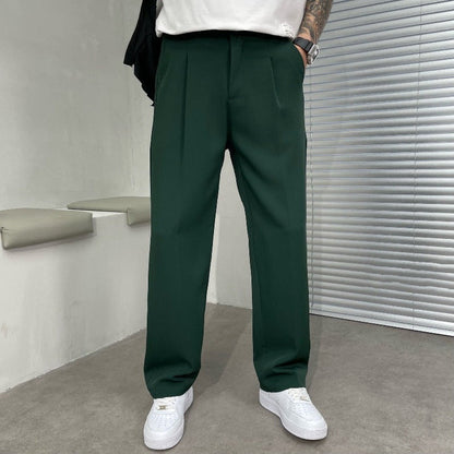 Pantalon plissé homme Jambe droite Élégant