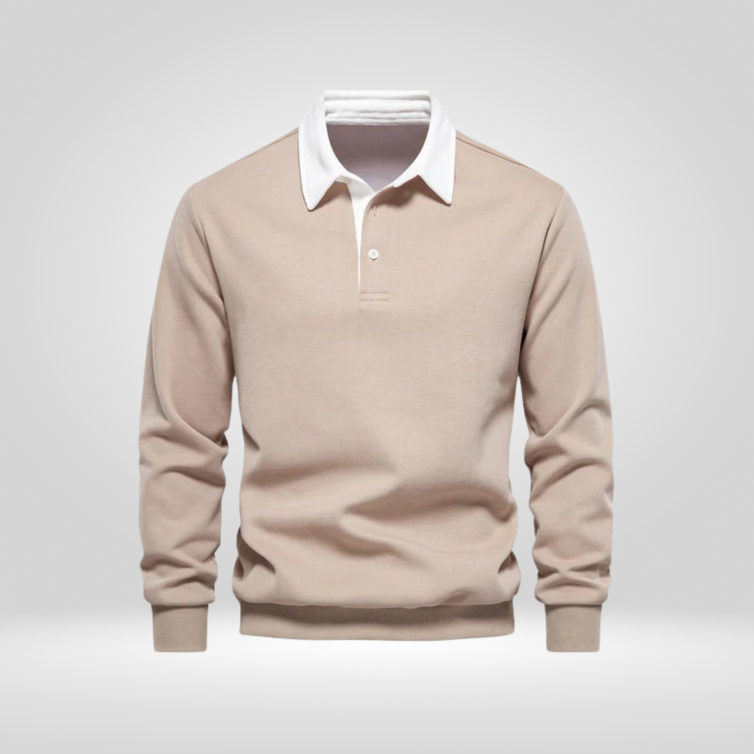 Polo pull décontracté col