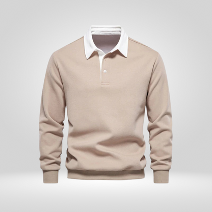 Polo pull décontracté col