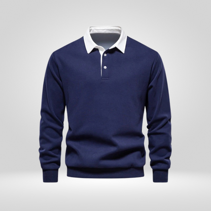 Polo pull décontracté col