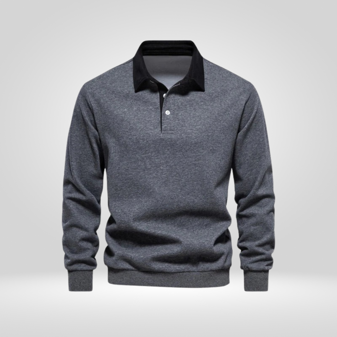 Polo pull décontracté col