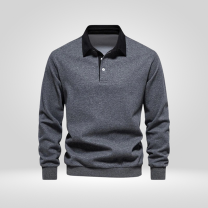 Polo pull décontracté col