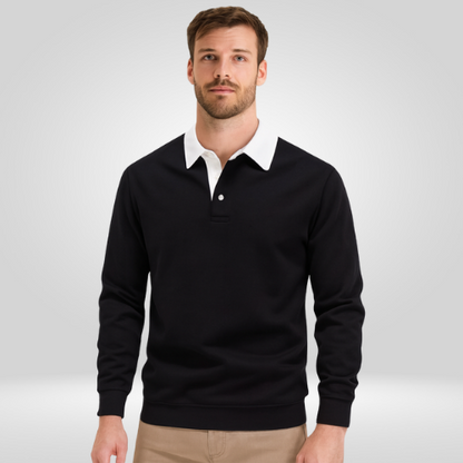 Herren Polo Pullover Lässig Kragen Style - IdealeKleiden